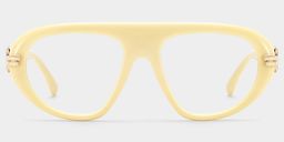 Aveline Cremeweiß Pilot Brille2