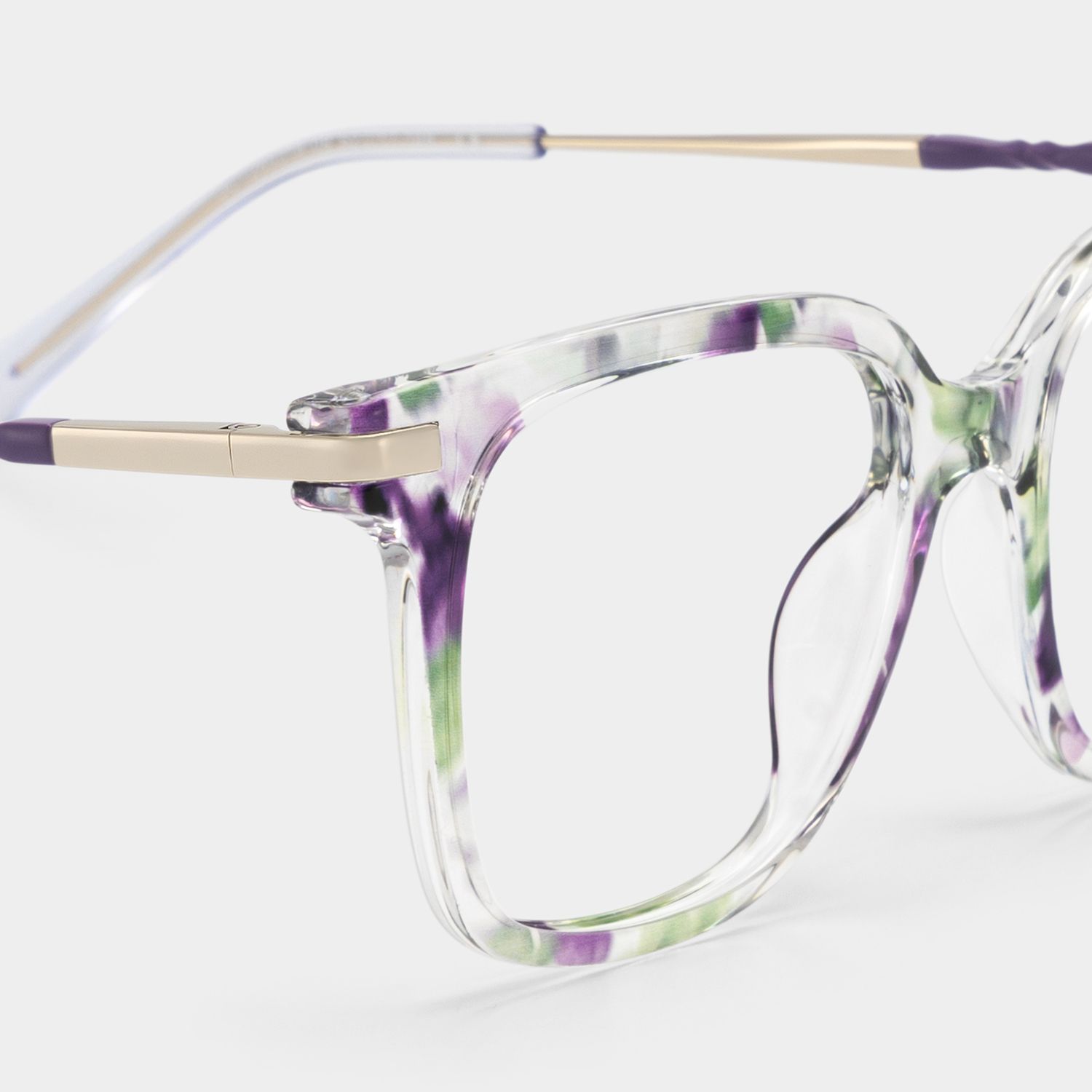Jacqui Lila-Grün Quadratisch Brille7