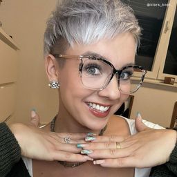 Nuriama Schwarz-Tortoise Cateye Brille7