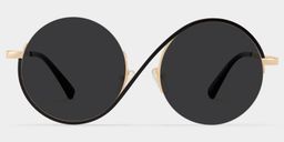 Alina Schwarz Rund Brille0
