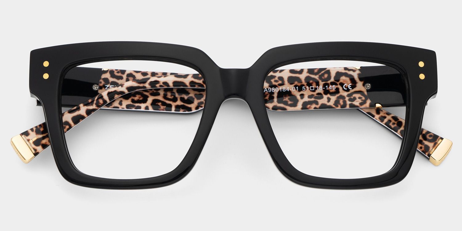 Caius Schwarz Quadratisch Brille3