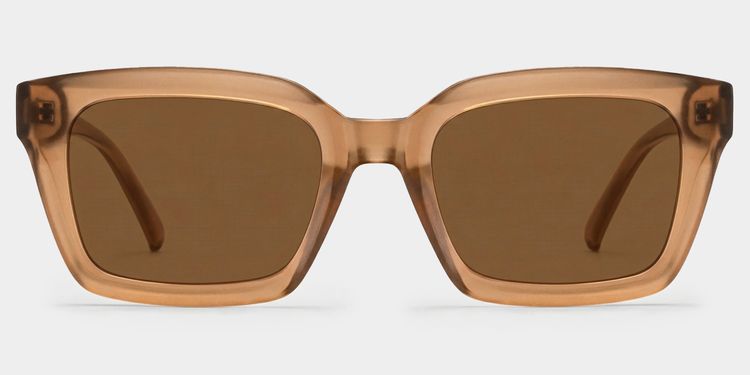 Marley Braun Rechteckig Sonnenbrille