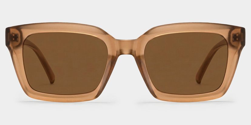Marley Braun Rechteckig Sonnenbrille