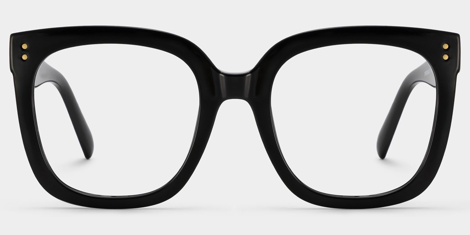 Ebony Schwarz Quadratisch Brille0