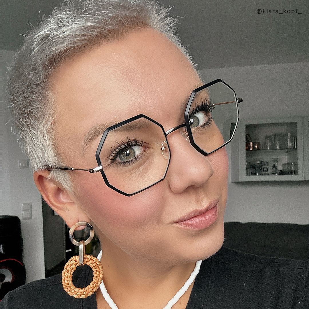 Matrika Schwarz Geometrisch Brille6