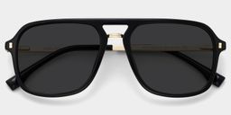 Berkeley Schwarz Pilot Brille1