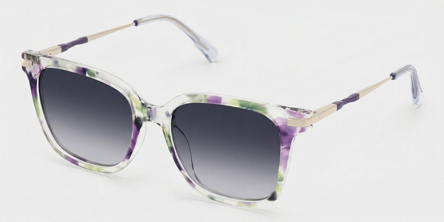 Jacqui Square Lila-Grün Rahmen-Sonnenbrille im Online-Sale | ZEELOOL2