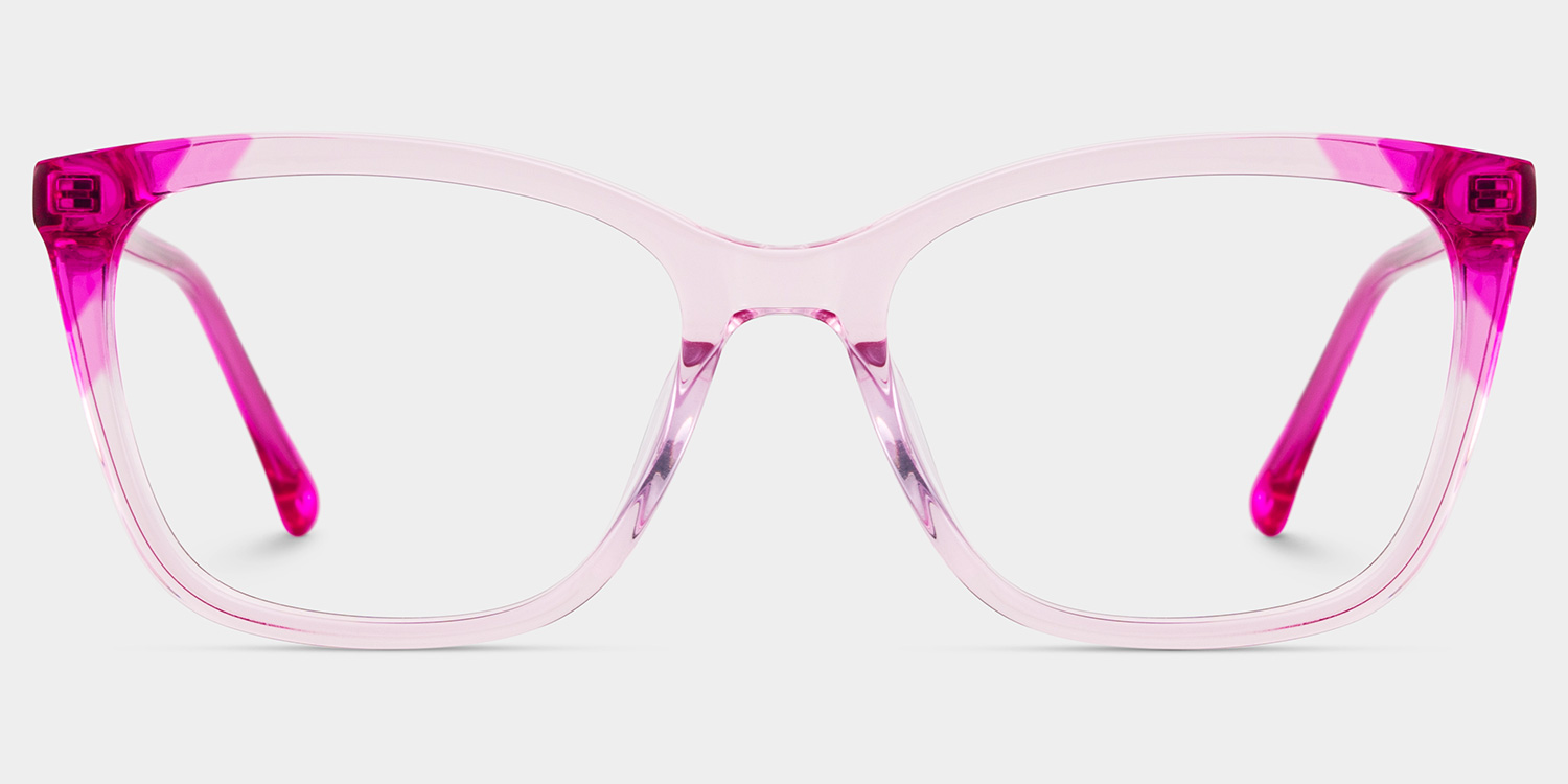 Juno Rosa Rechteckig Brille2