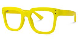 Liizbeett Gelb Quadratisch Brille2