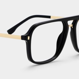Berkeley Schwarz Pilot Brille4