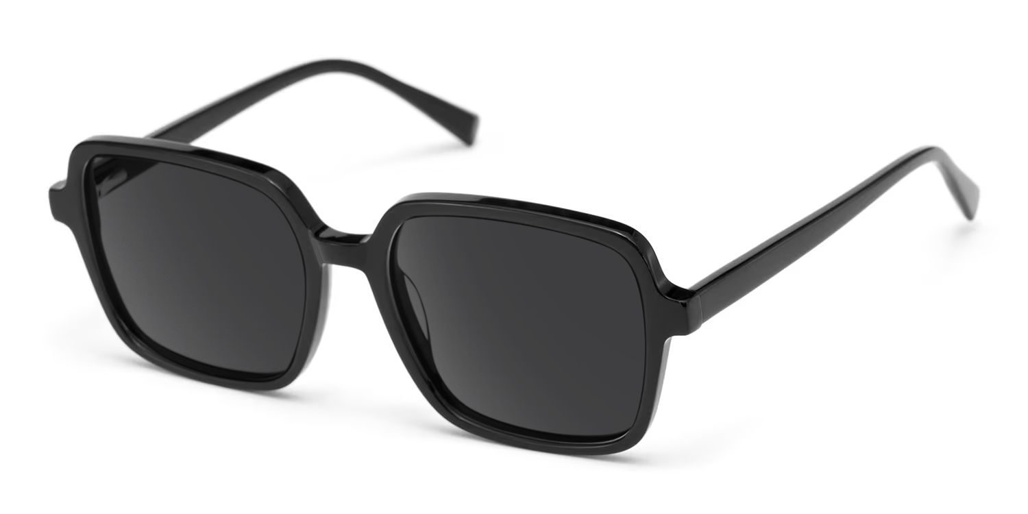 Ember Schwarz Quadratisch Acetat Brille2