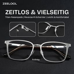 Aubrey Silber Rechteckig Brille0
