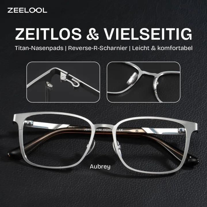 Aubrey Silber Rechteckig Brille