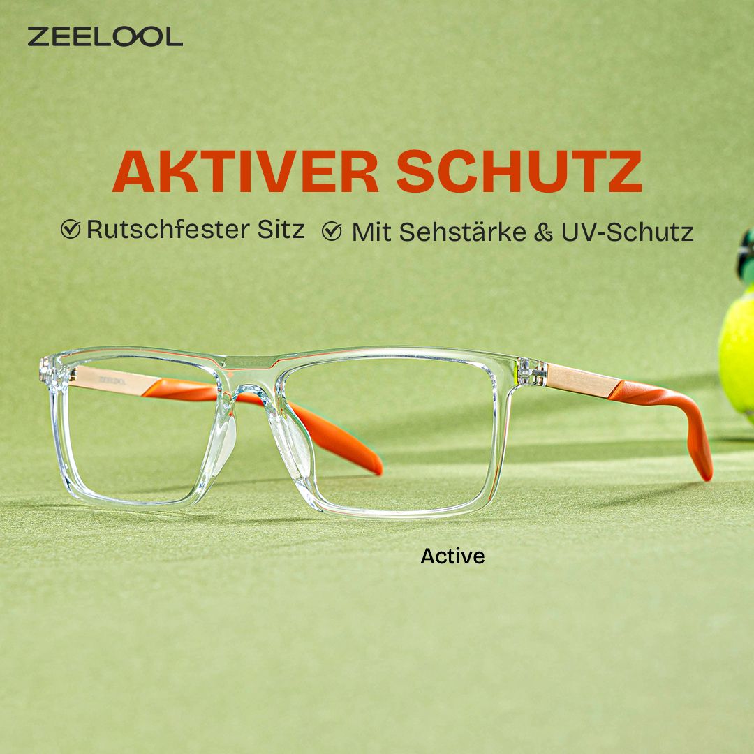 Active Klar Rechteckig Brille0
