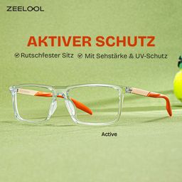 Active Klar Rechteckig Brille0