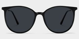 Babbage Schwarz Rund Sonnenbrille0