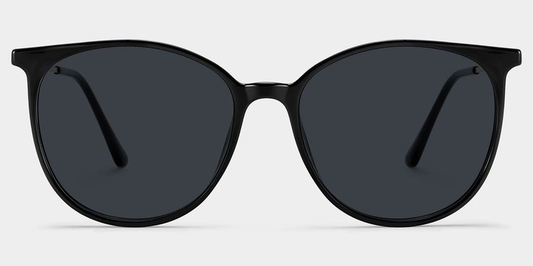 Babbage Schwarz Rund Sonnenbrille