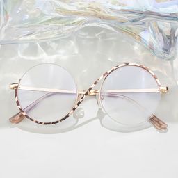 Alina Schwarz-Tortoise Rund Brille0