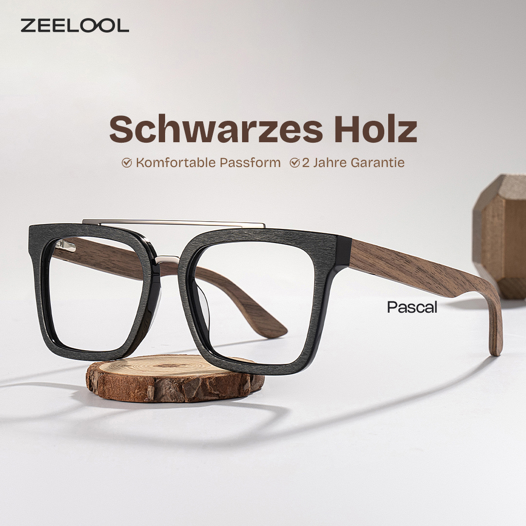 ZEELOOL Pascal Schwarz Pilot Brille