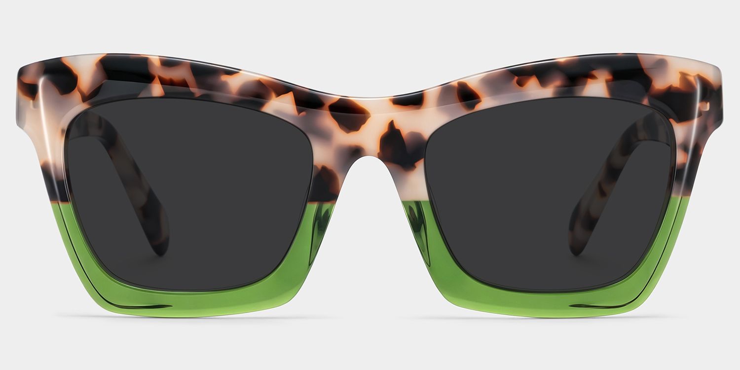 Benitez Acetate Grün-Tortoise Square Sonnenbrille | ZEELOOL0