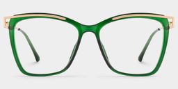 Matia Grün Quadratisch Brille0