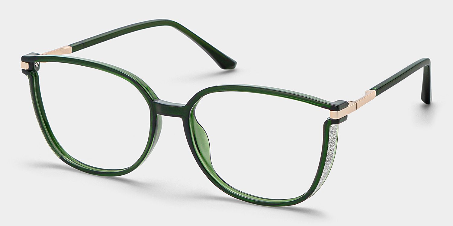 Walden Dunkelgrün Cateye Brille2