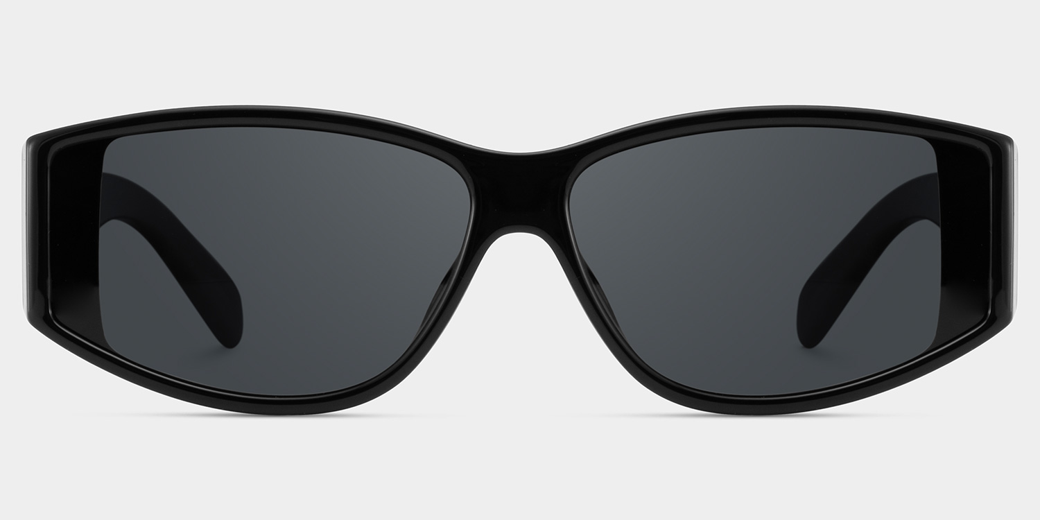 Gino Schwarz Geometrisch Sonnenbrille0