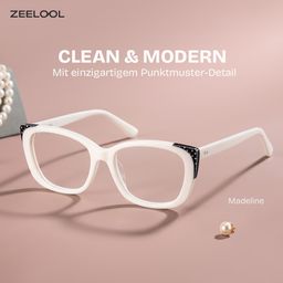 Madeline Weiß Cateye Brille0