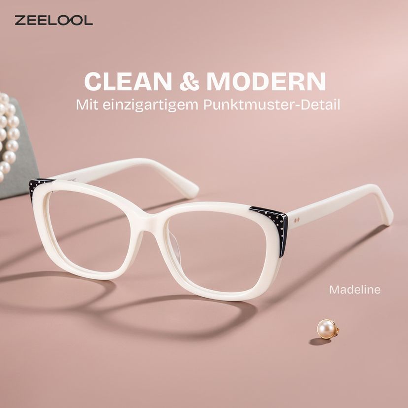 Madeline Weiß Cateye Brille