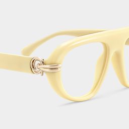 Aveline Cremeweiß Pilot Brille6
