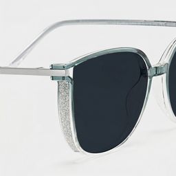 Walden Graugrün Quadratisch Sonnenbrille4