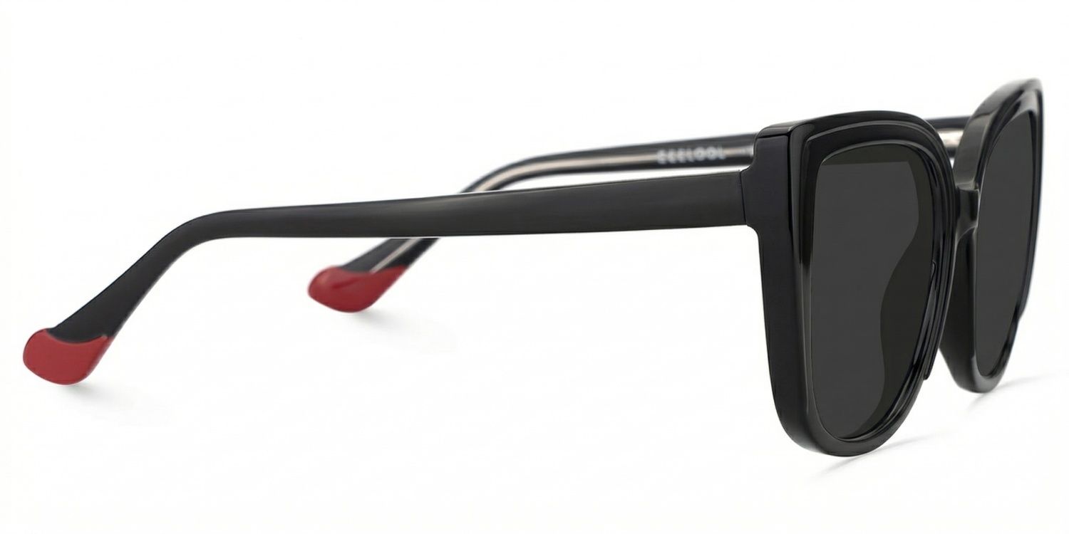Fenn Schwarz Cateye Brille3