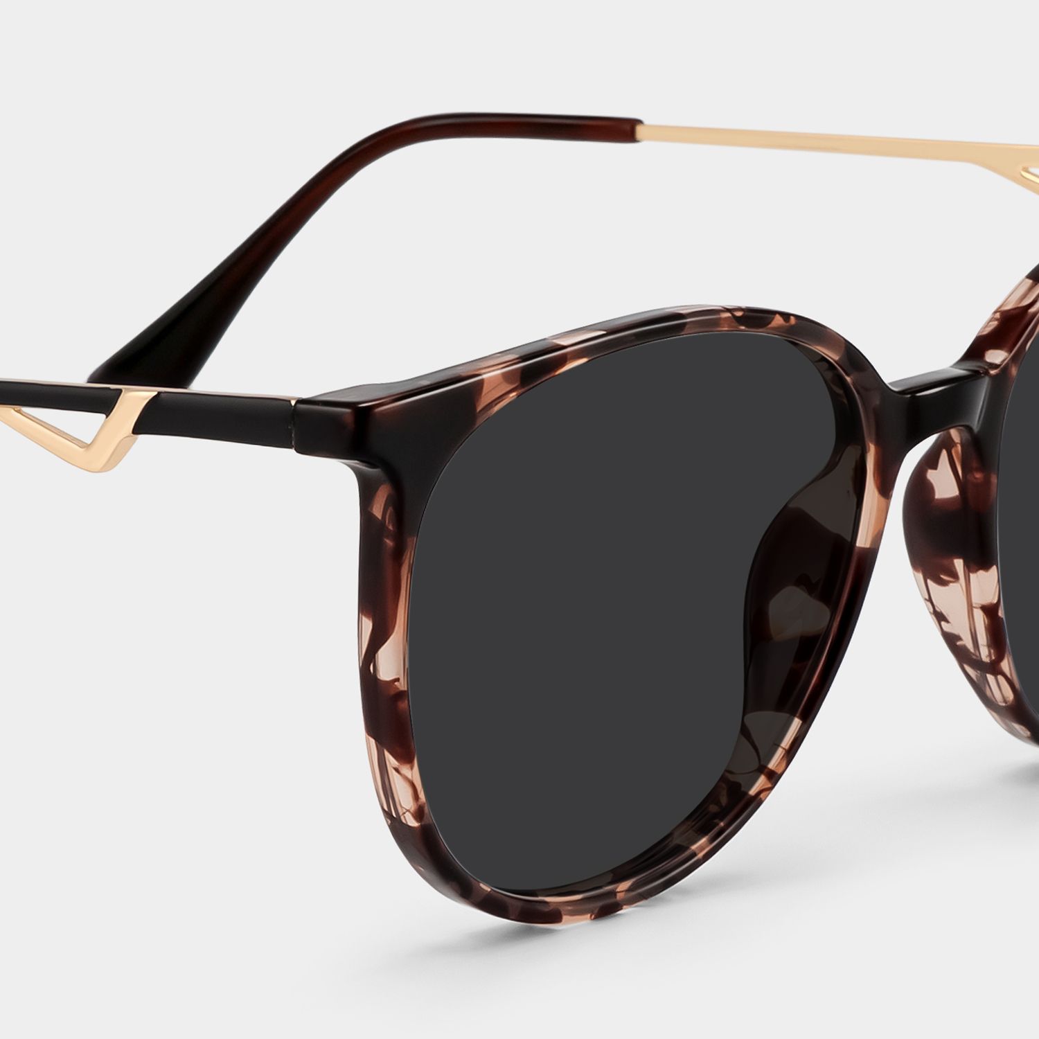 Babbage Schwarz-Tortoise Round Polarisierte Sonnenbrille zum Autofahren | ZEELOOL4