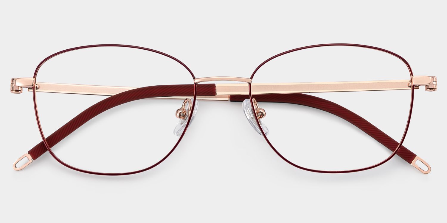 Tianna Rot Rechteckig Brille3