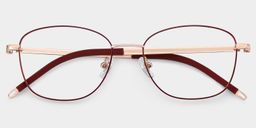 Tianna Rot Rechteckig Brille3