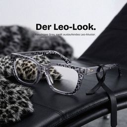 Victoria Grau-Leo Quadratisch Brille0