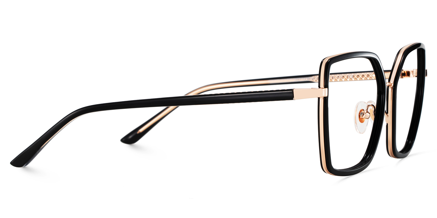 Olicia Schwarz Quadratisch TR90 Brille3