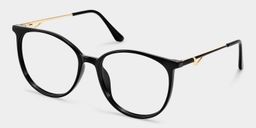 Babbage Schwarz Rund Brille2