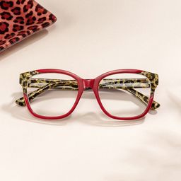 Ivy Rot Quadratisch Brille2