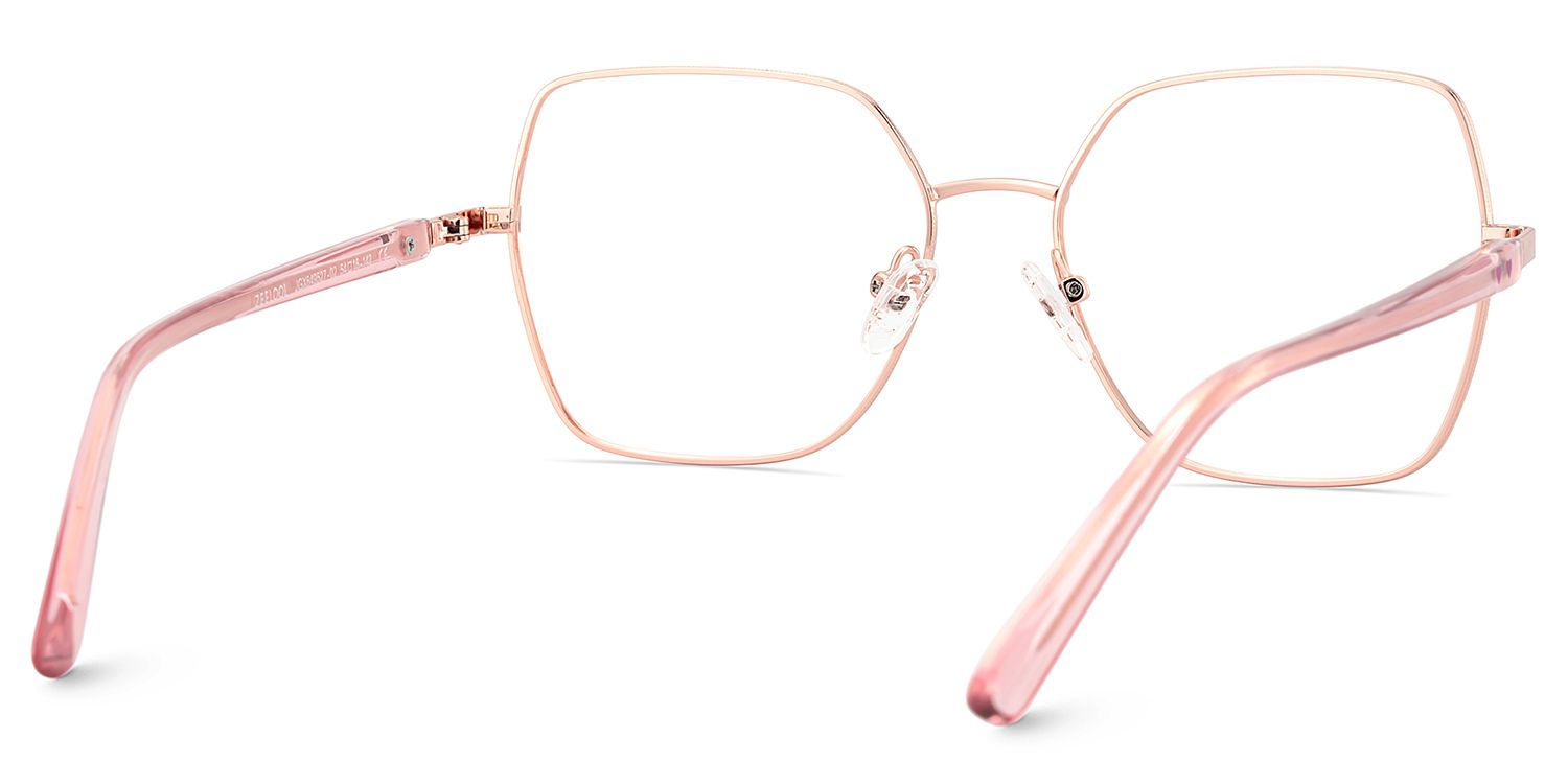 Billie Rosa-Gold Geometrisch Brille7