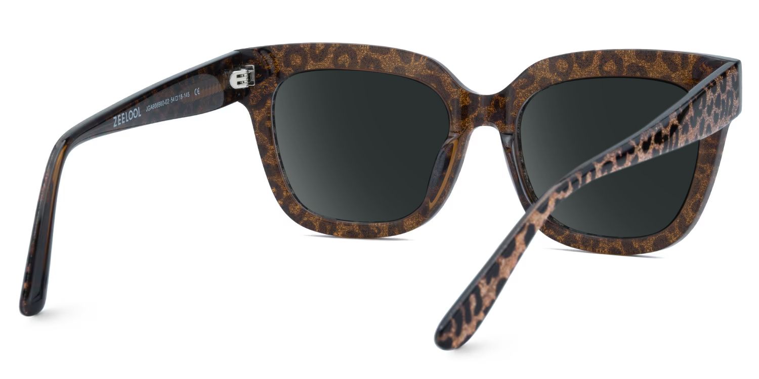 Yaniska Square Braun-Leo Sonnenbrille mit Sehstärke | ZEELOOL3