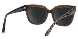 Yaniska Braun-Leo Quadratisch Sonnenbrille3