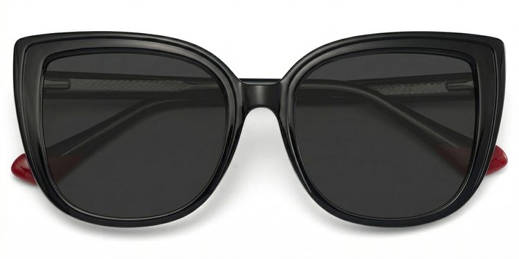 Fenn Schwarz Cateye Sonnenbrille