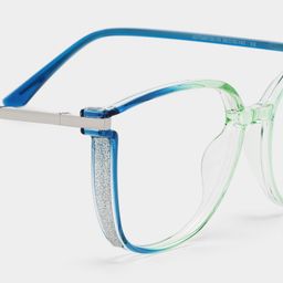 Walden Blau-Grün Cateye Brille4