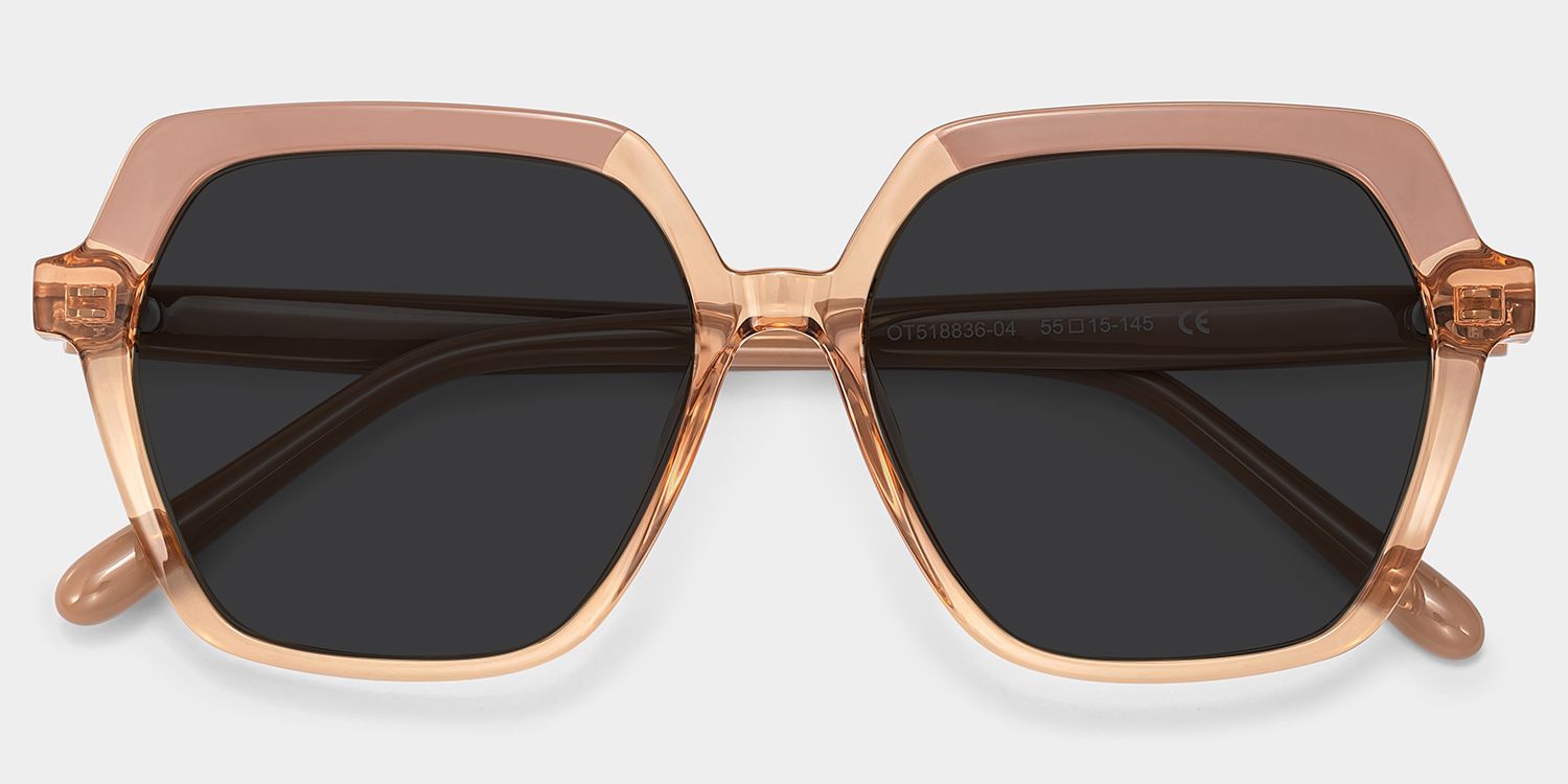 Norah Geometric Braun Sonnenbrille mit Sehstärke | ZEELOOL1
