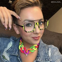 Oromiya Schwarz-Grün Pilot Brille6