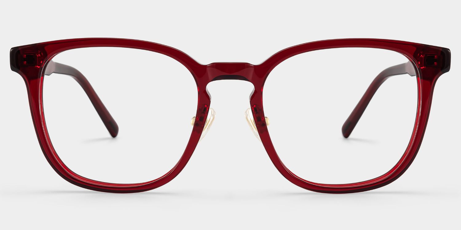 Hailey Rot Quadratisch Brille3