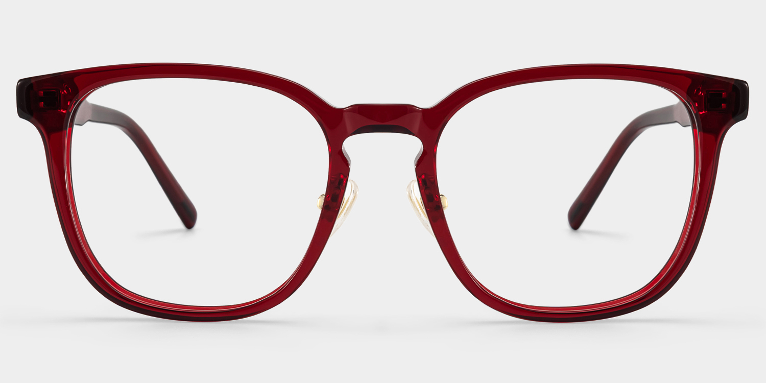 Hailey Rot Quadratisch Brille
