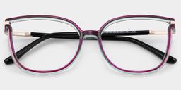 Walden Lila Quadratisch Brille3