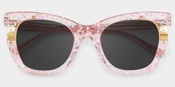 Pearl Rosa Cateye Sonnenbrille1